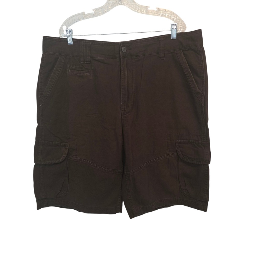 Vintage Cavi Cargo Shorts 100% Cotton Brown Streetwear Mens 42W X 12 Inseam
